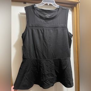 Merona Size 1 Black Peplum Top